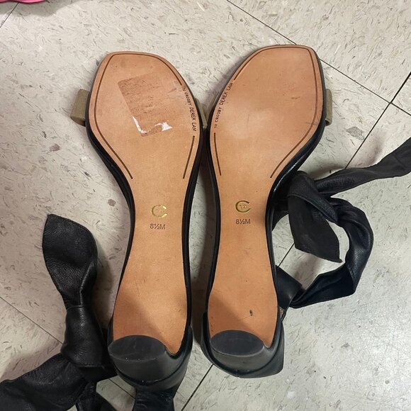 30 CROSBY DEREK LAM Womens Sz 8.5M Leather Ankle Strap Kitten Heel Sandals - Picture 10 of 12